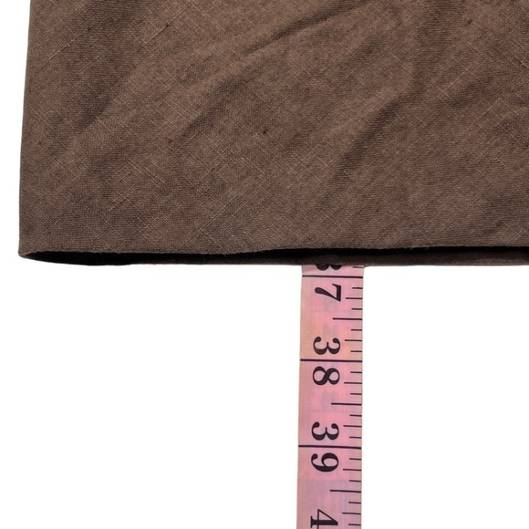 J.Crew V Neck Pull over Tunic Dress Chocolate Brown M boho contrast top stitch - Picture 6 of 10